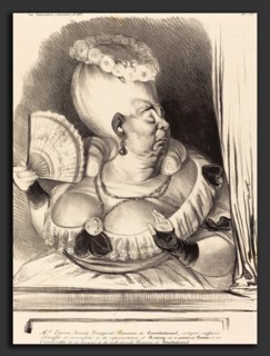 Honoré Daumier (French, 1808 - 1879), Mlle. Etienne-Goconde-Cunégonde-Bécassine, 1834, lithograph