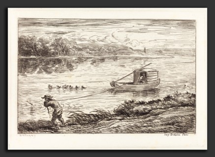 Charles-FranÃ§ois Daubigny (French, 1817 - 1878), Cabin Boy Pulling the Rope (Le Mousse tirant le