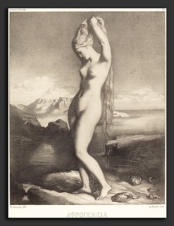 Théodore Chassériau (French, 1819 - 1856), Venus Anadyomene, c. 1841-1842, lithograph on