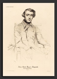 Théodore Chassériau (French, 1819 - 1856), Alexis Charles Henry de Tocqueville, 1848, lithograph