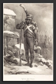 Nicolas-Toussaint Charlet (French, 1792 - 1845), Infanterie legÃ¨re franÃ§aise, Voltigeur, 1822,