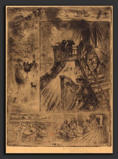 Félix-Hilaire Buhot (French, 1847 - 1898), La Traversée (The Passage), 1879-1885, etching,