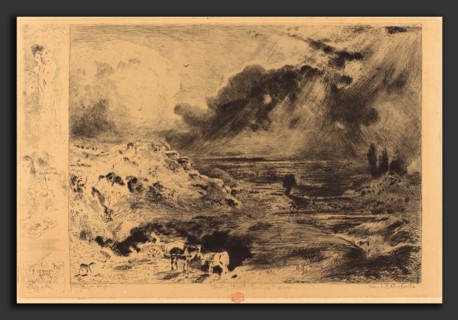 Félix-Hilaire Buhot (French, 1847 - 1898), L'Orage (The Storm), 1879, drypoint and roulette with