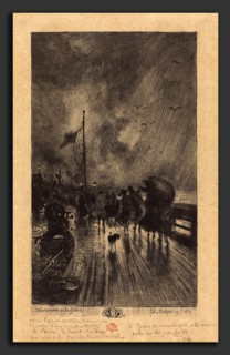 Félix-Hilaire Buhot (French, 1847 - 1898), Un Débarquement en Angleterre (Landing in England),