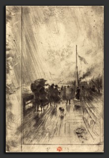 Félix-Hilaire Buhot (French, 1847 - 1898), Une Jetée en Angleterre (A Pier in England), 1879,