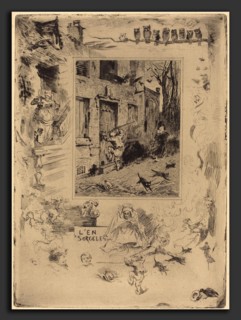 Félix-Hilaire Buhot (French, 1847 - 1898), La Maison Maudite (The House of the Damned), c.