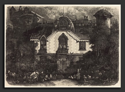 Rodolphe Bresdin (French, 1822 - 1885), The Haunted House, 1871, lithograph