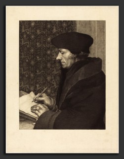 Félix Bracquemond after Hans Holbein the Younger (French, 1833 - 1914), Erasmus, 1863, etching