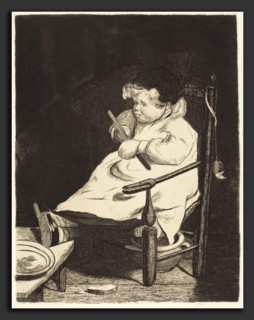 FranÃ§ois Bonvin (French, 1817 - 1887), Le Dessert, 1862, etching on laid paper