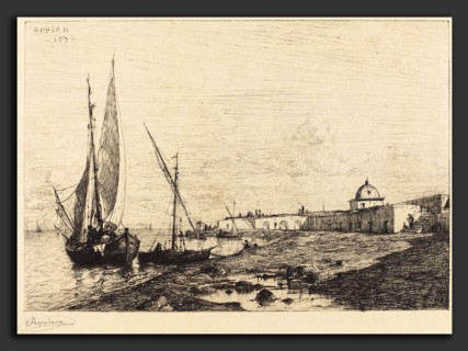 Adolphe Appian (French, 1818 - 1898), Port of San Remo, 1878, etching in black