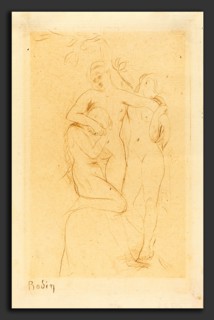 Auguste Rodin (French, 1840 - 1917), Ames du Purgatoire, 1893, drypoint