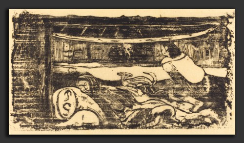 Paul Gauguin (French, 1848 - 1903), Interior of a Hut (Interieur de case), in or after 1895,