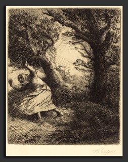 Alphonse Legros, Thunder (Un coup de foudre), French, 1837 - 1911, etching