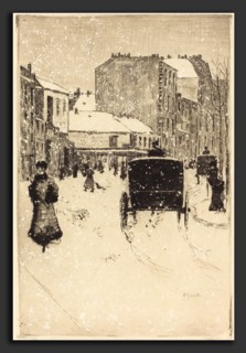 Norbert Goeneutte (French, 1854 - 1894), Boulevard Clichy in the Snow (Le boulevard Clichy par un
