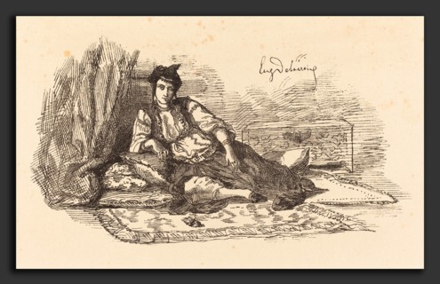 EugÃ¨ne Delacroix (French, 1798 - 1863), Jewish Woman of Algiers  (Juive d'Alger et une rue Ã