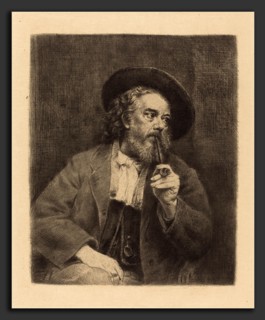 Marcellin-Gilbert Desboutin (French, 1823 - 1902), Self-Portrait, 1897, drypoint on wove paper
