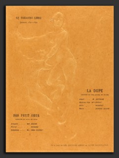 Alexandre Charpentier (French, 1856 - 1909), La Dupe; Son petit coeur, 1891, embossing (gaufrage)