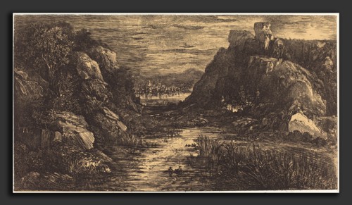 Rodolphe Bresdin (French, 1822 - 1885), Cite Lointaine, 1868, lithograph
