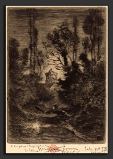 Félix-Hilaire Buhot (French, 1847 - 1898), La Ronde de nuit (Night Patrol), 1878, etching,