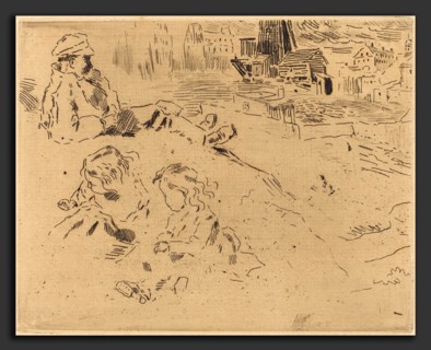 Félix-Hilaire Buhot (French, 1847 - 1898), Croquis de'Enfants (Sketches of Children), etching and