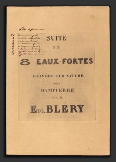EugÃ¨ne Bléry (French, 1805 - 1887), 8 Eaux-Fortes Gravées sur Nature, published 1849, portfolio of