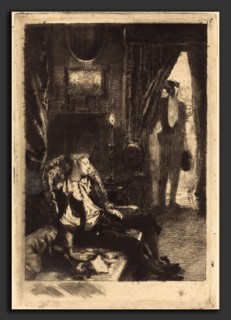 Albert Besnard (French, 1849 - 1934), Iza Sleeping (Le Sommeil d'Iza), 1885, etching and aquatint
