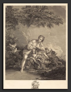 René Gaillard after FranÃ§ois Boucher (French, c. 1719 - 1790), Venus et les amours, engraving and