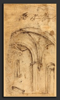 Parri Spinelli (Italian, c. 1387 - 1453), Gothic Vault, c. 1440, pen and brown ink on laid paper