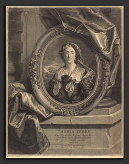 Pierre Drevet after Hyacinthe Rigaud (French, 1663 - 1738), Maria Serre, Mater Hyacinth Rigaud,