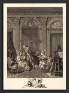 Nicolas Delaunay after Nicolas Lavreince (French, 1739 - 1792), Le Billet doux, 1778, etching and