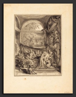 Gabriel Jacques de Saint-Aubin (French, 1724 - 1780), La mort de Germanicus, etching and engraving