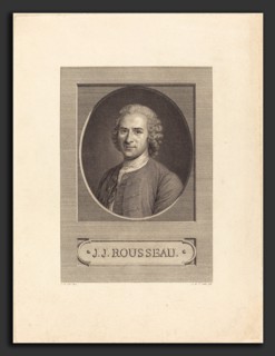 Augustin de Saint-Aubin after Maurice-Quentin de La Tour (French, 1736 - 1807), J.J. Rousseau,