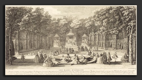 Jean-Baptiste Rigaud (French, active 1752-1761), Les Bains d'Apollon, etching and engraving