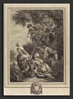 Nicolas Ponce after Pierre-Antoine Baudouin (French, 1746 - 1831), Les cerises, etching and