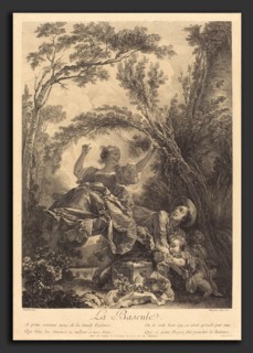 Jacques-Firmin Beauvarlet after Jean-Honoré Fragonard (French, 1731 - 1797), La Bascule, 1760,