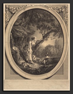 Jacques-Firmin Beauvarlet after FranÃ§ois Boucher (French, 1731 - 1797), L'Arrivee du Courrier,