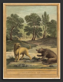 Louis-Simon Lempereur after Jean-Baptiste Oudry (French, 1728 - 1807), La lionne et l'ours (The
