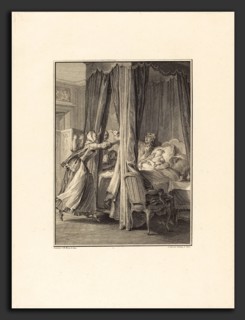 Nicolas Delaunay after Jean-Michel Moreau (French, 1739 - 1792), Mort de Julie, etching and