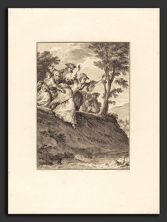 Antoine-Jean Duclos after Jean-Michel Moreau (French, 1742 - 1795), Elle s'élance aprÃ¨s lui, 1777,
