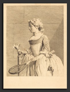 Bernard Lepicie after Jean Siméon Chardin (French, 1698 - 1755), Jeune fille au volant (Jeune fille