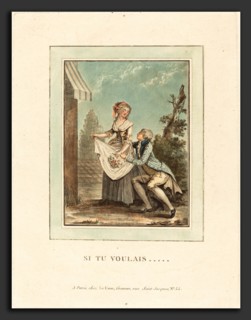 Louis Le Coeur after Nicolas Lavreince (French, active c. 1784 - 1825), Si tu voulais, color
