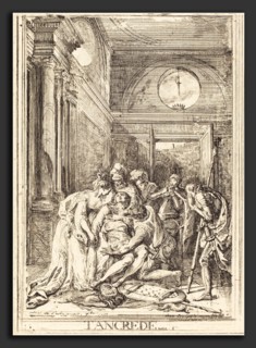 Gabriel Jacques de Saint-Aubin (French, 1724 - 1780), The Death of Tancred [left], 1760, etching