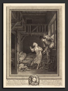 Pierre-Philippe Choffard after Pierre-Antoine Baudouin (French, 1730 - 1809), Marchez tout doux,