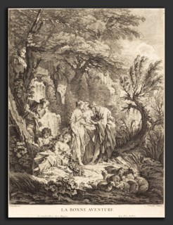Pierre-Alexandre Aveline after FranÃ§ois Boucher (French, probably 1702 - 1760), La Bonne Aventure,