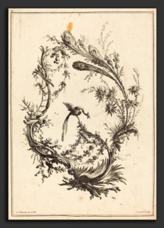 Jean-Jacques Avril I after Jean-Baptiste Pillement (French, 1744 - 1831), Ornament with a Peacock,