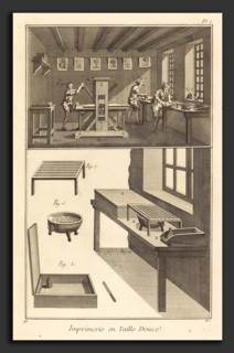 French 18th Century after Robert Benard and Louis-Jacques Goussier, Imprimerie en Taille Douce: pl.