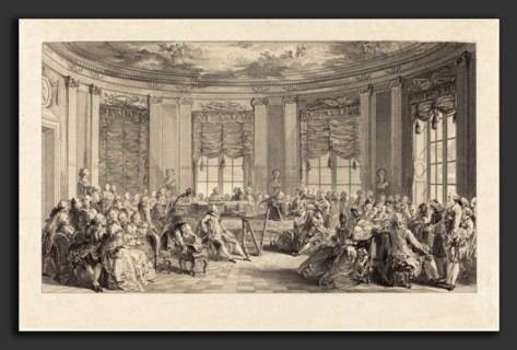 Antoine-Jean Duclos after Augustin de Saint-Aubin (French, 1742 - 1795), Le concert, 1774, etching