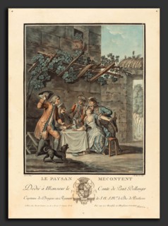 Jean-Baptiste Morret after Antoine Borel (French, active 1789 - 1820), Le paysan mecontent, color