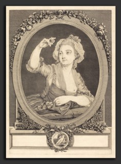 Geraud Vidal after P. Davesne (French, 1742 - 1801), Les prunes, etching