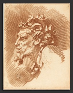 Gilles Demarteau, the Elder after FranÃ§ois Boucher (French, 1722 - 1776), Head of a Faun,